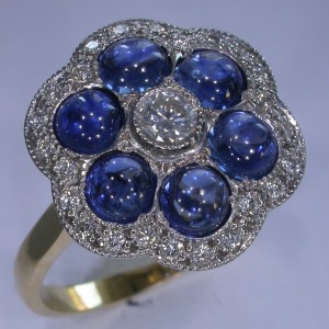 Colour Stone Engagement Rings - #6753
